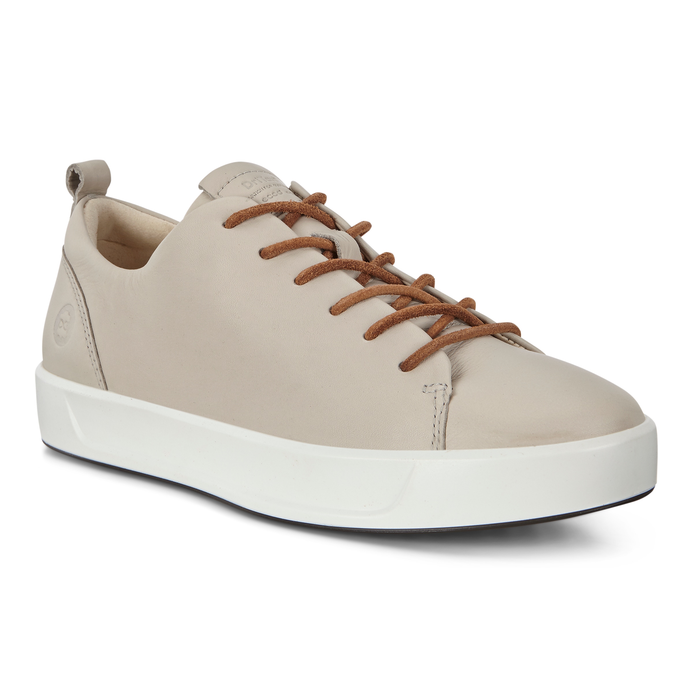 ECCO Soft 8 Women's Leather Lace-up Sneakers - Grey - Main