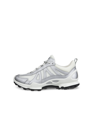 여성용 ECCO® Biom C-Trail 텍스타일 아웃도어 트레이너 - Silver - Outside