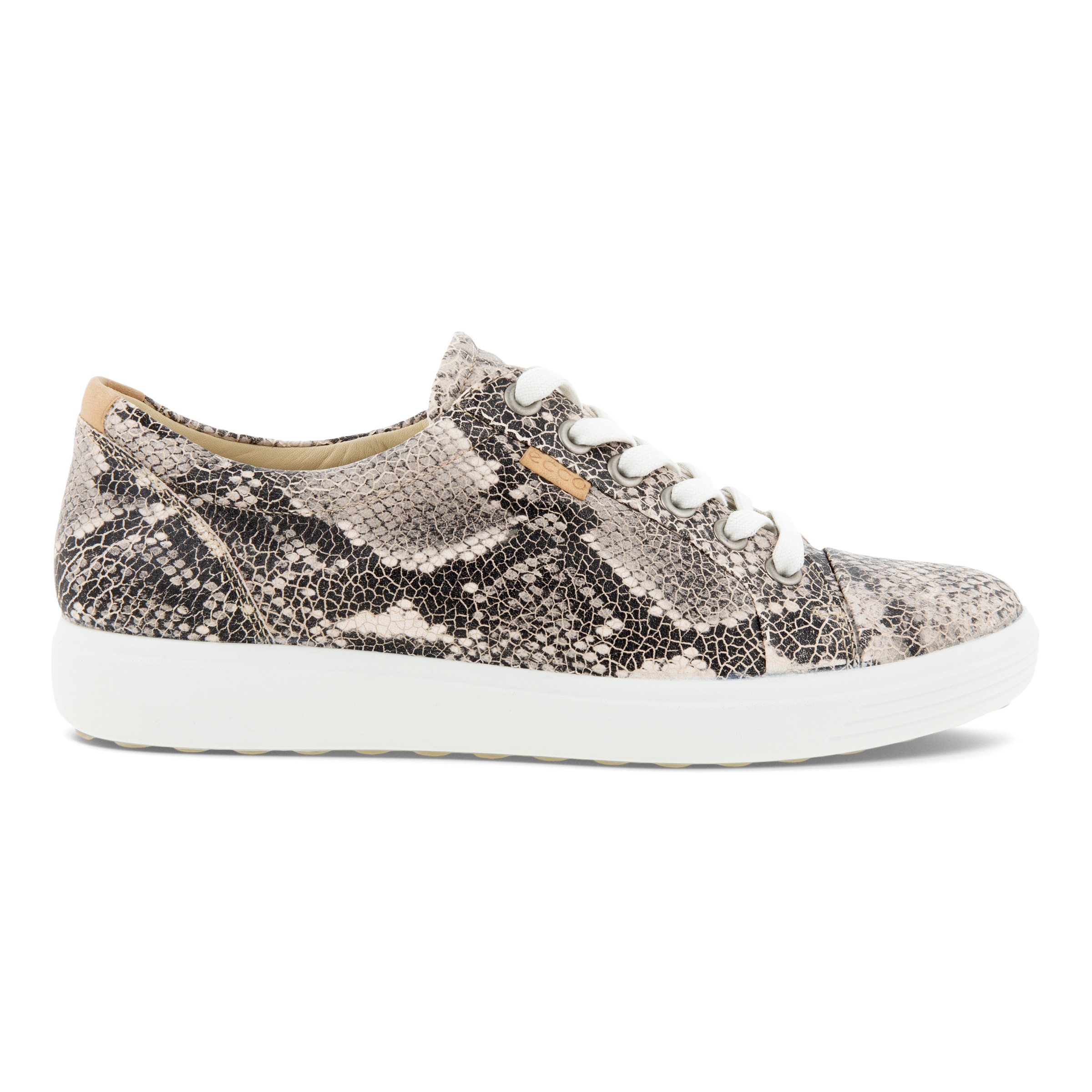 ECCO Womens Soft 7 Sneakers - Beige - Outside