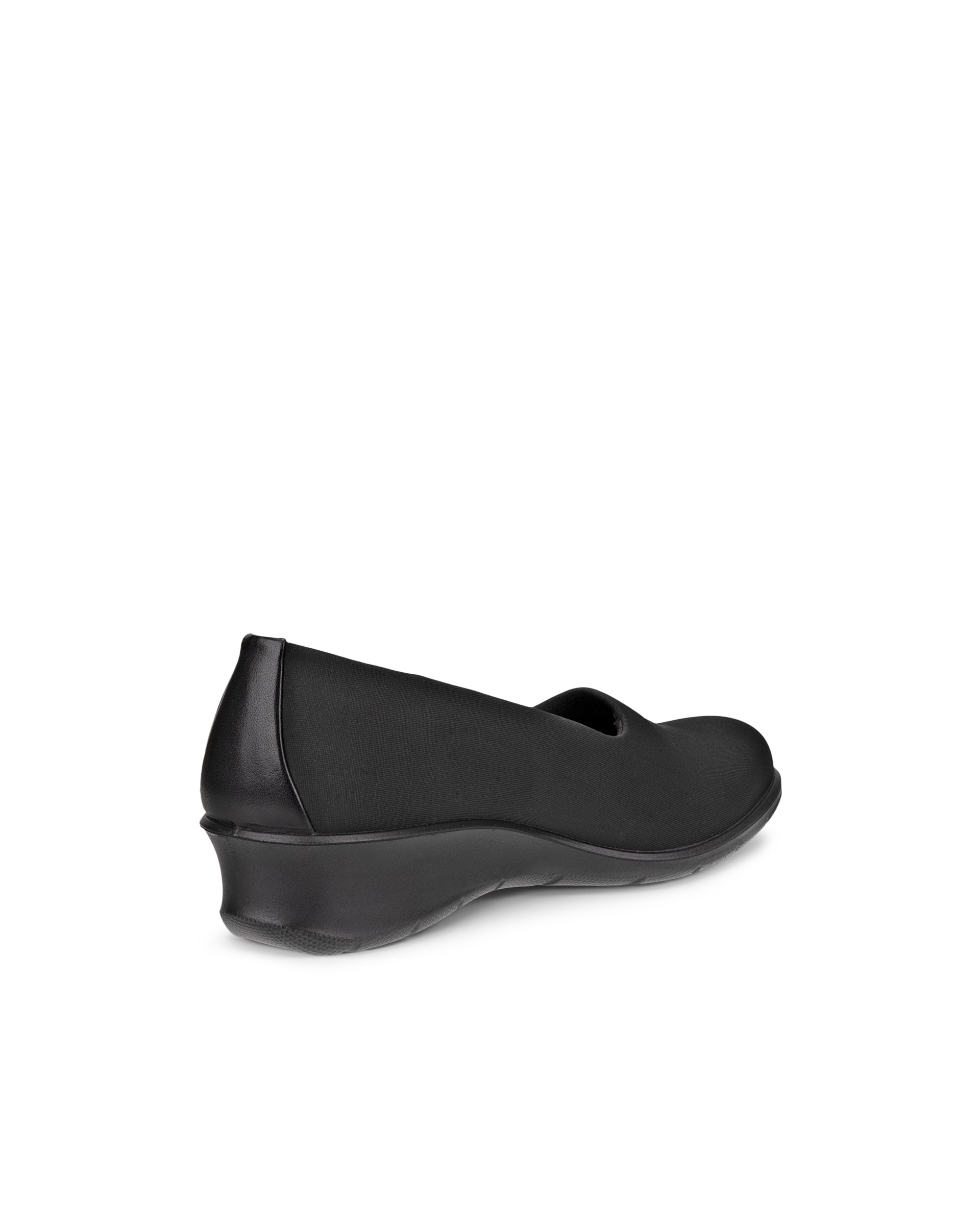 Women's ECCO® Finola Textile Wedge Slip-On - Black - Back