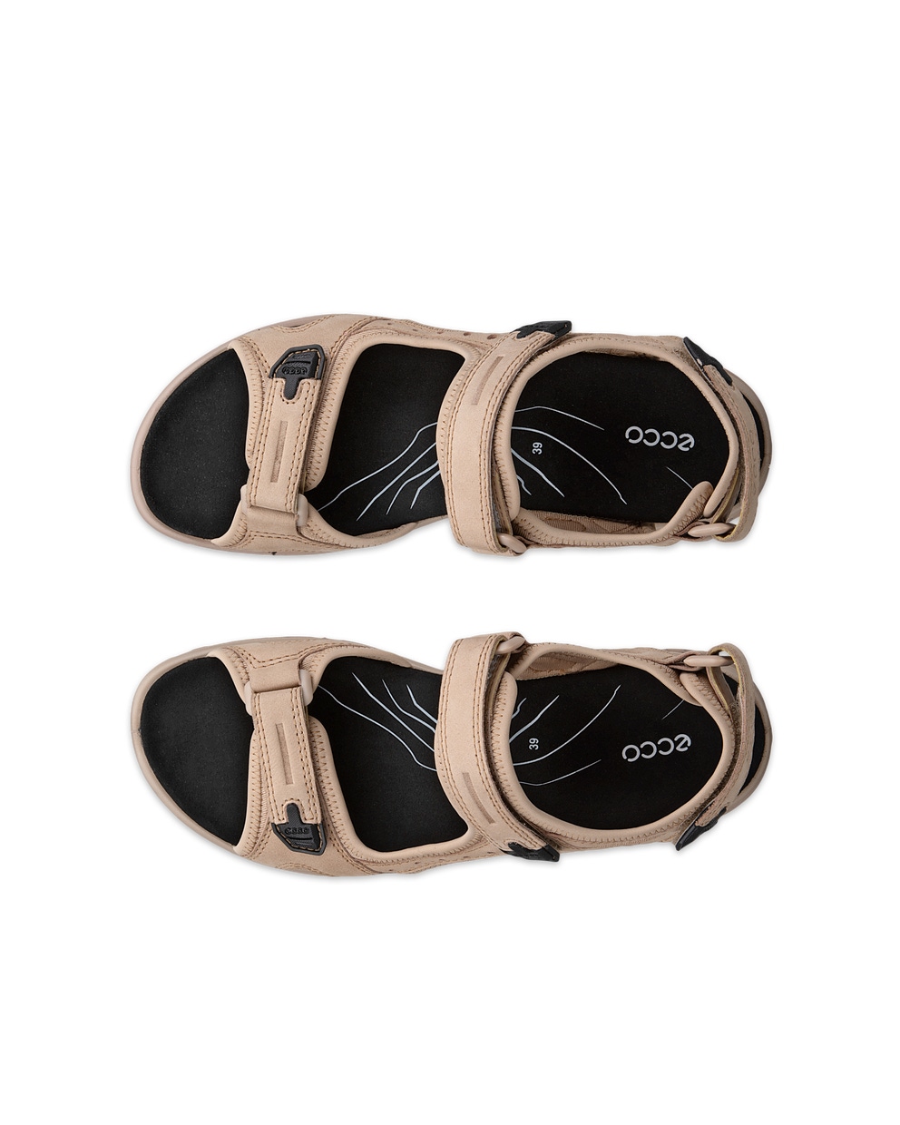 Sandalias de senderismo de nobuk ECCO® Offroad para mujer - Beis - Top left pair