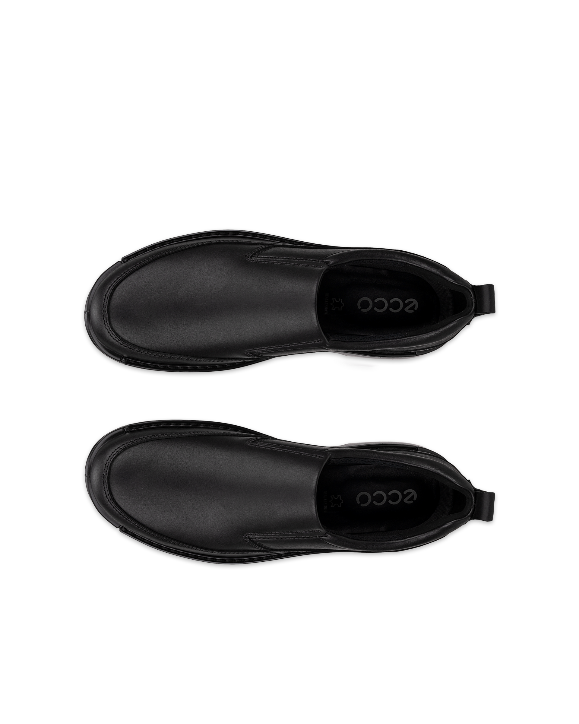 Men's ECCO® Fusion Nubuck Slip-On - Black - Top left pair