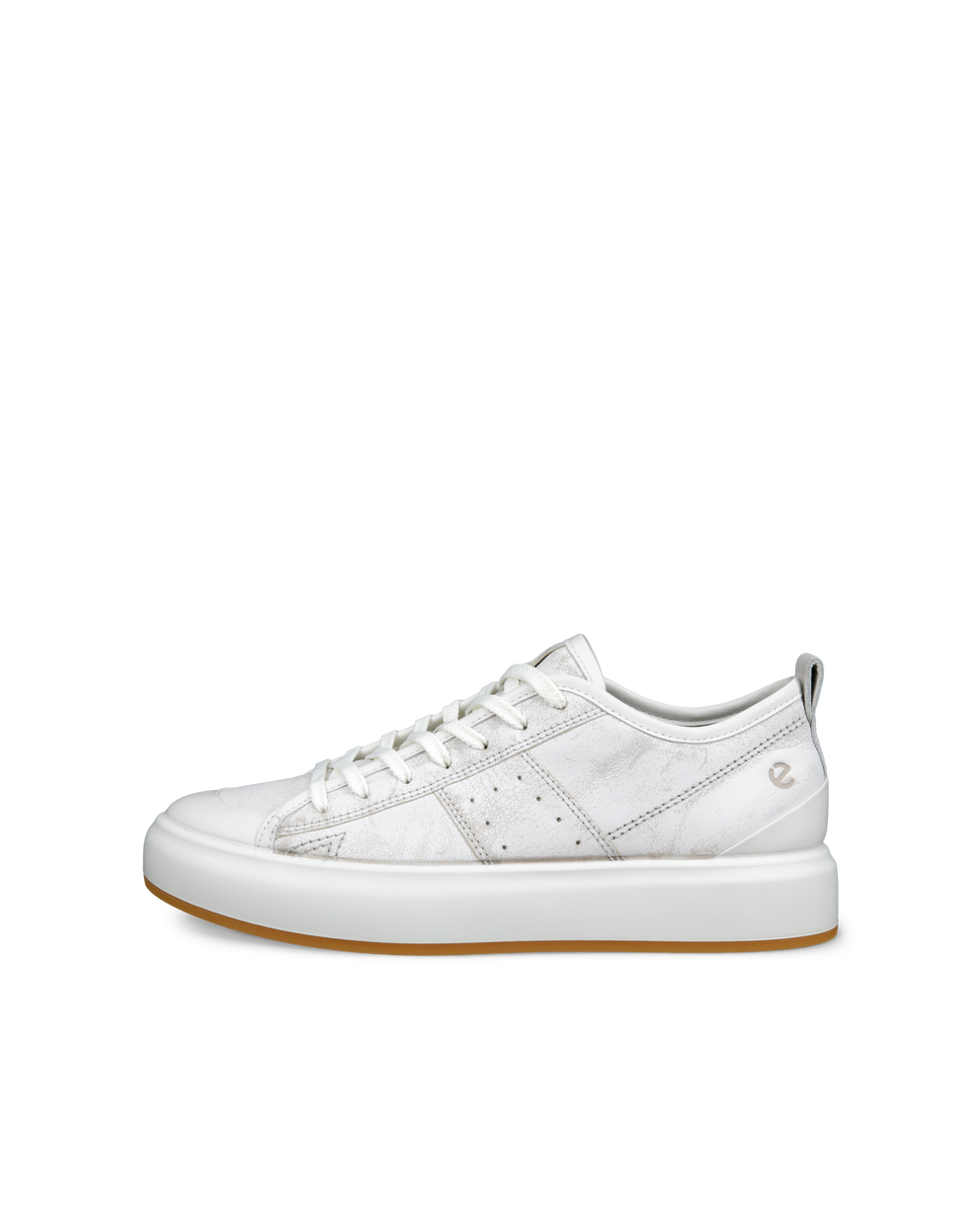 ECCO® Street Ace baskets en cuir pour femme - Gris - Outside