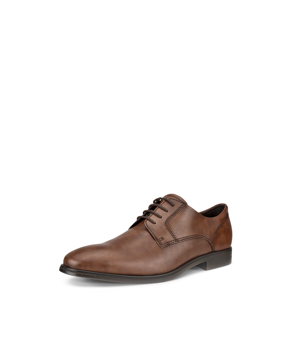 Men's ECCO® Queenstown Leather Derby Shoe - Brown - Main