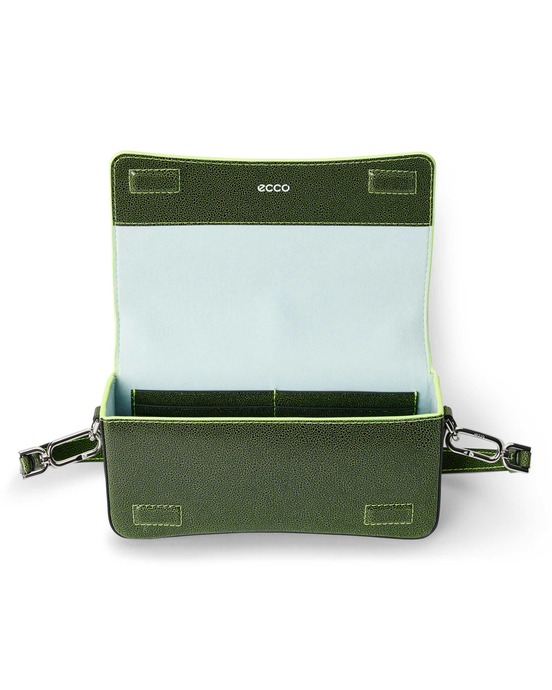 ECCO Pinch Small Cracked レザーショルダーバッグ - 緑 - Inside