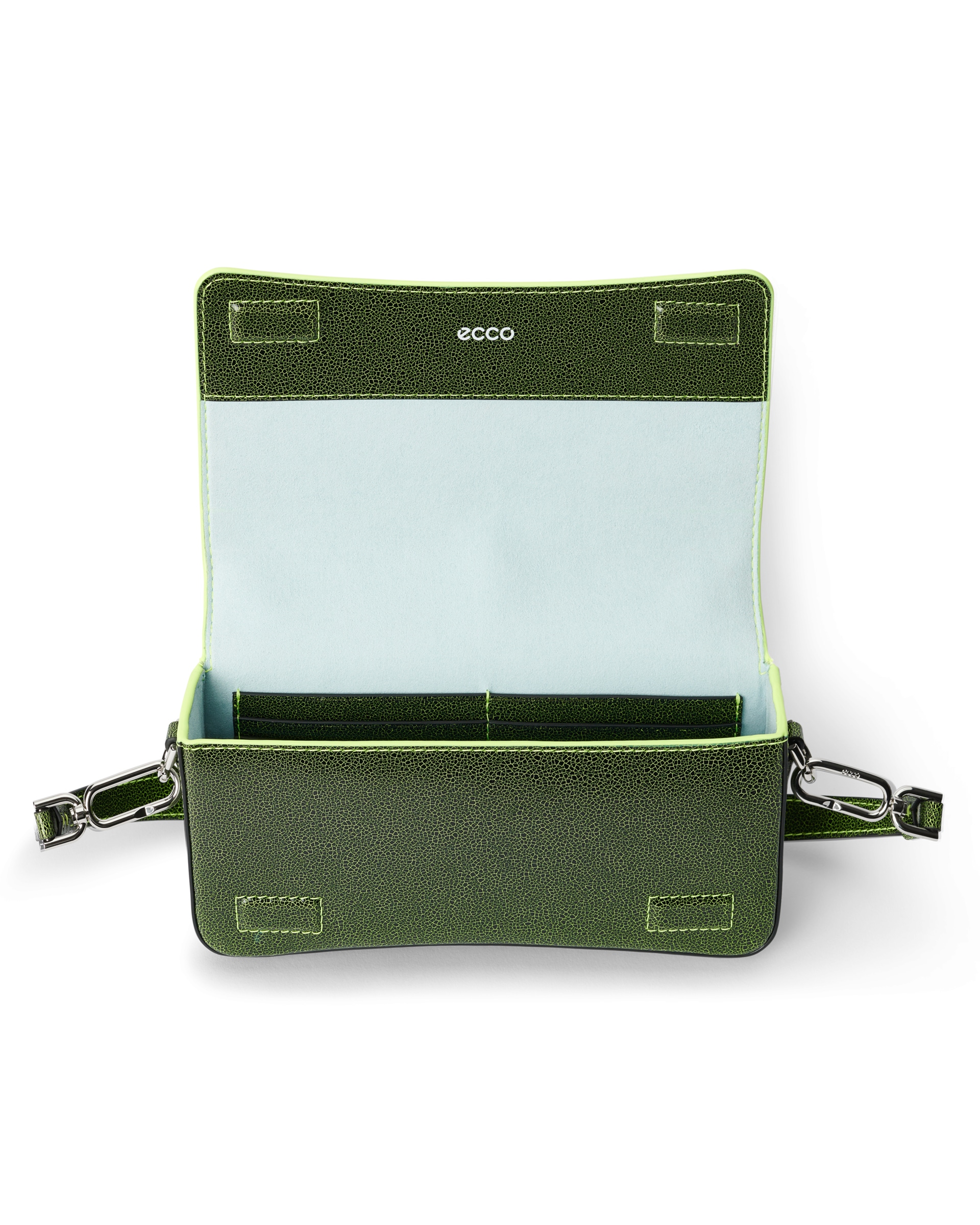 ECCO Pinch Small Cracked レザーショルダーバッグ - 緑 - Inside