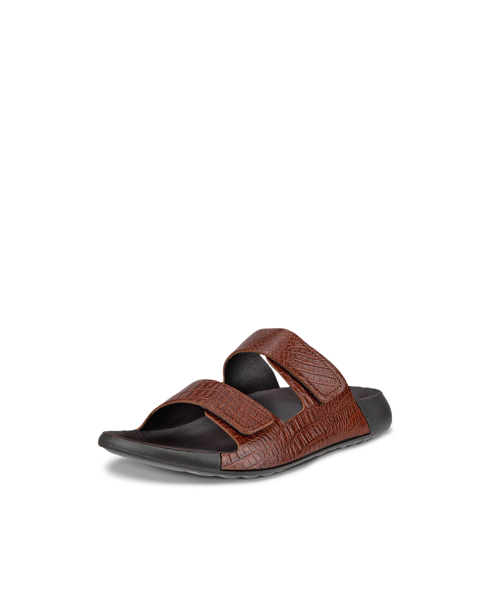 Women's ECCO® Cozmo Leather Two Strap Sandal - Brown - Main