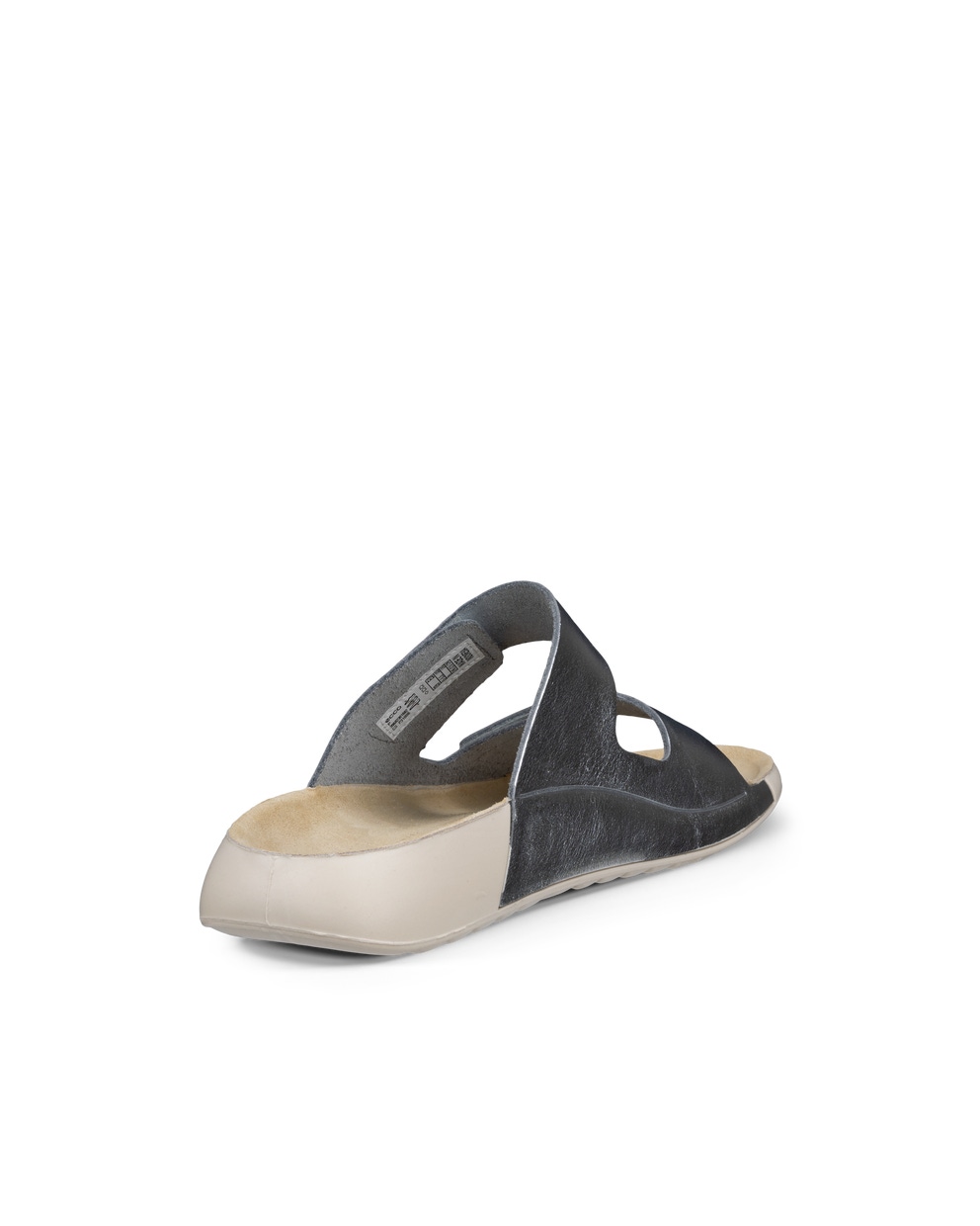 Women's ECCO® Cozmo Leather Two-Strap Sandal - Metallics - Back