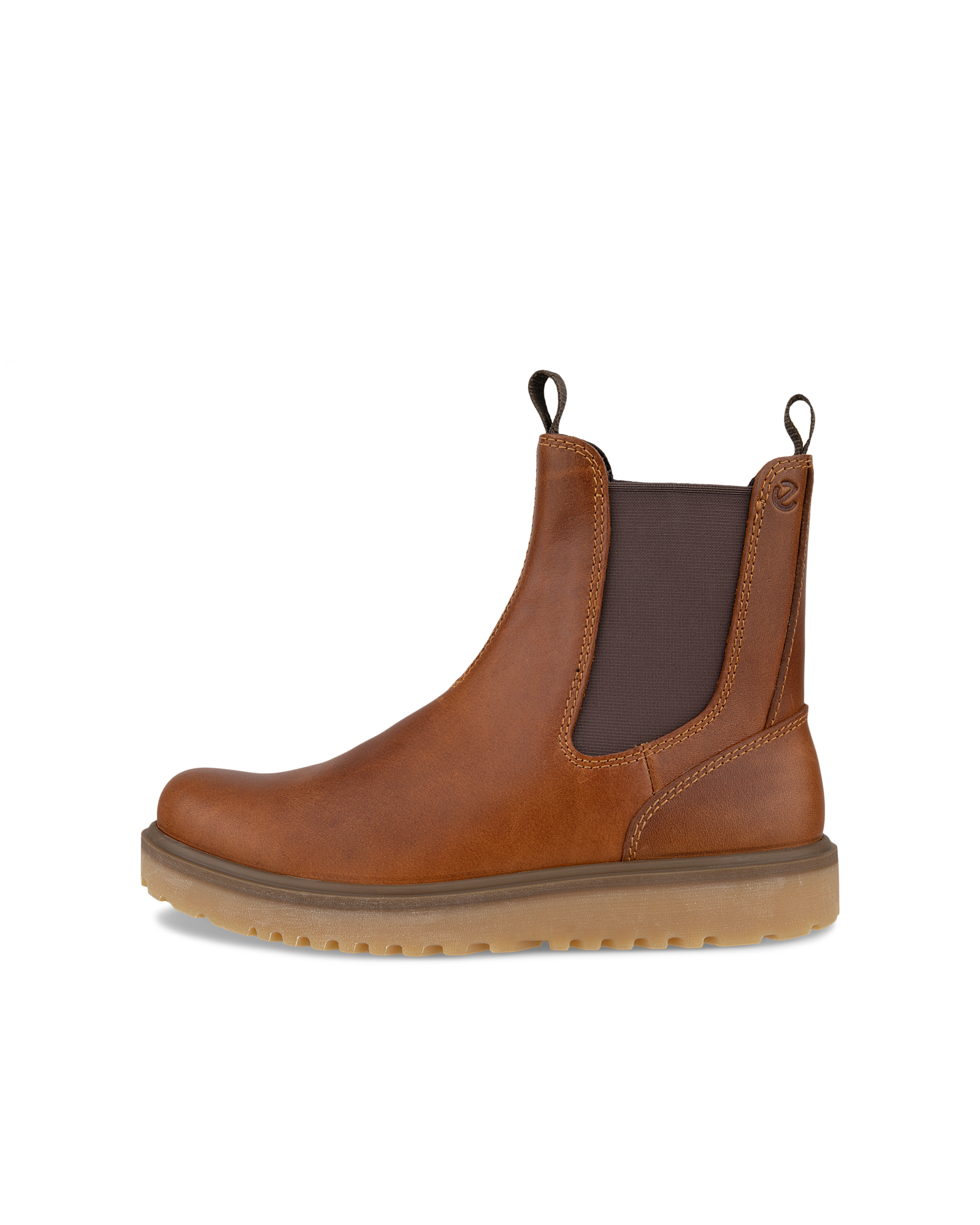 Botas Chelsea de piel ECCO® Staker para mujer - Marrón - Outside