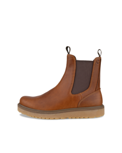 Botas Chelsea de piel ECCO® Staker para mujer - Marrón - Outside