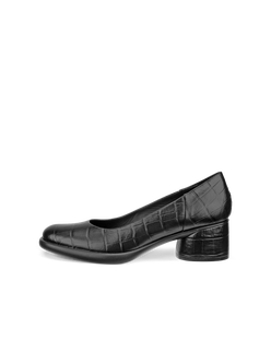 Zapatos de piel con tacón cuadrado ECCO® Sculpted LX 35 para mujer - Negro - Outside