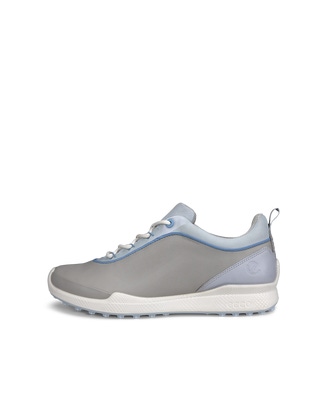 Women's ECCO® Biom Golf Hybrid Leather Shoe - Grey - Outside