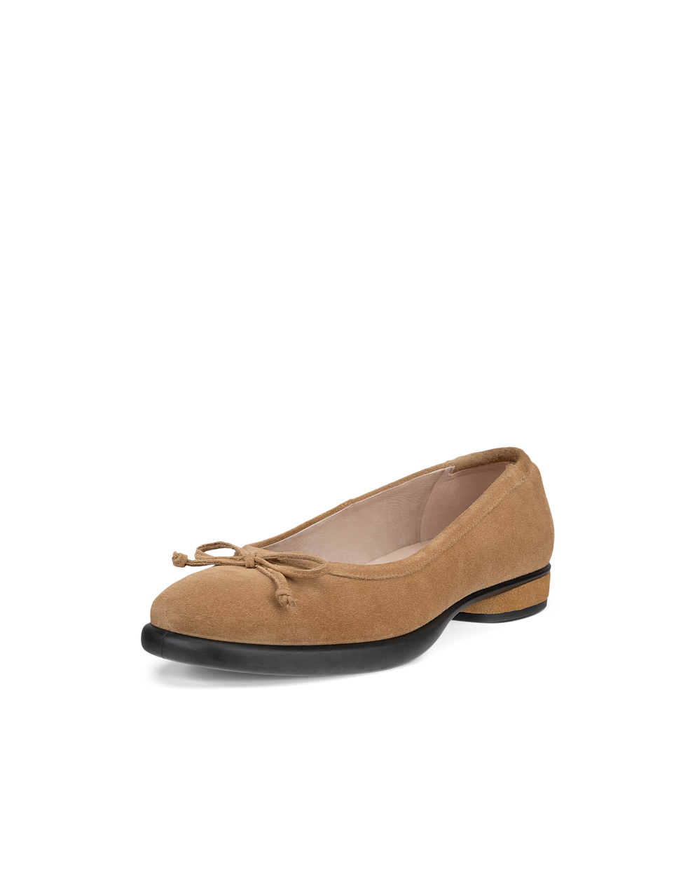 Women's ECCO® Sculpted LX 15 BOW Leather Ballerina - Brown - Main