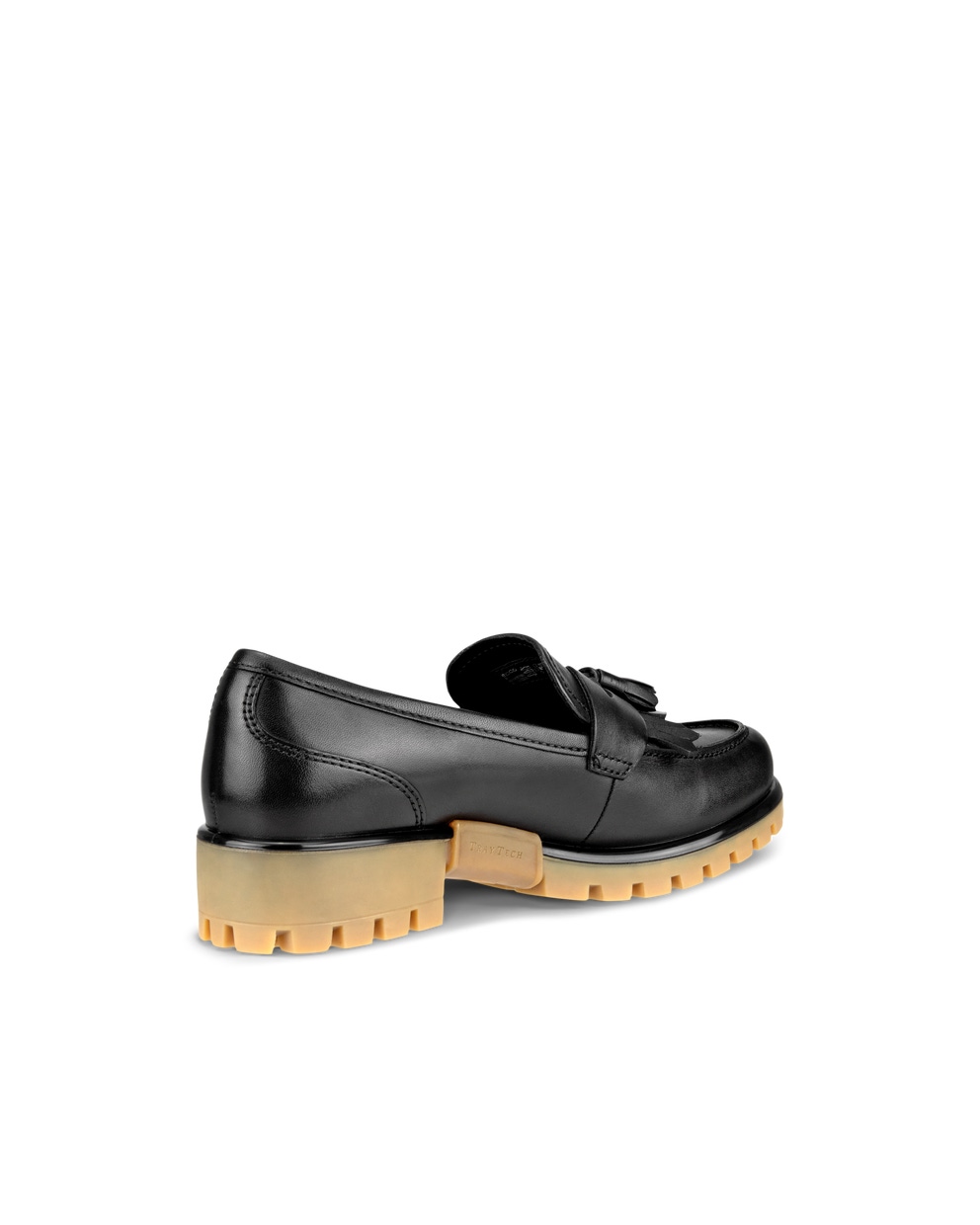 Women's ECCO® Modtray Leather Loafer - Black - Back