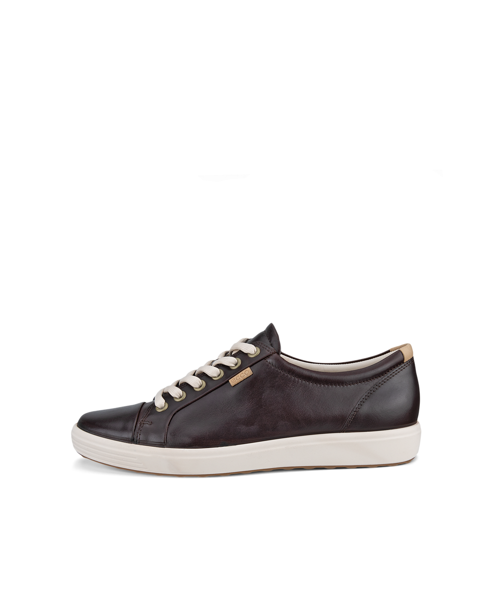 Women's ECCO® Soft 7 Leather Sneaker - Brown - Outside