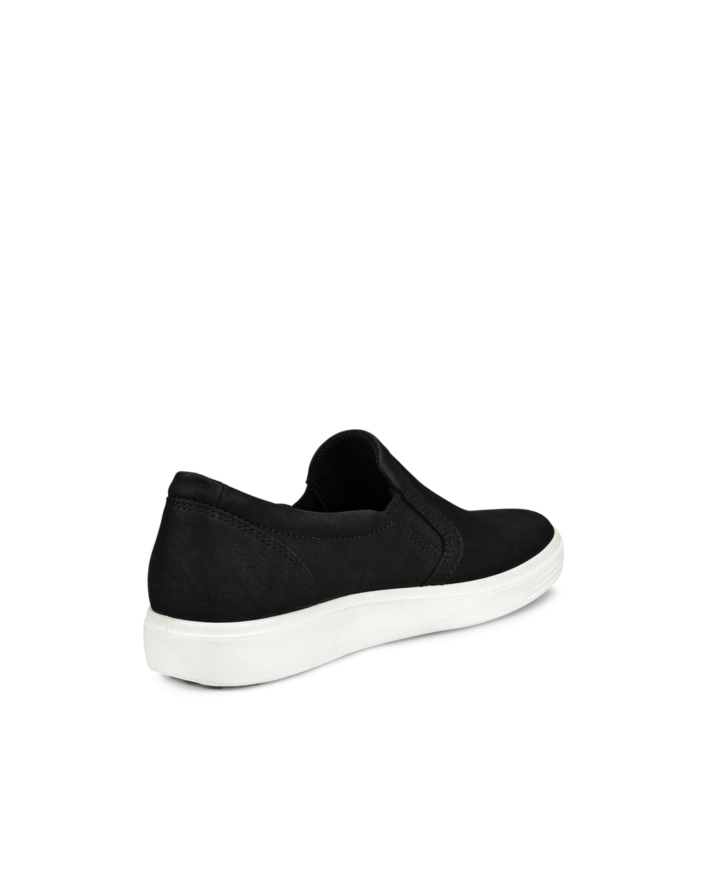 ECCO® Soft Classic baskets en nubuck pour femme - Noir - Back