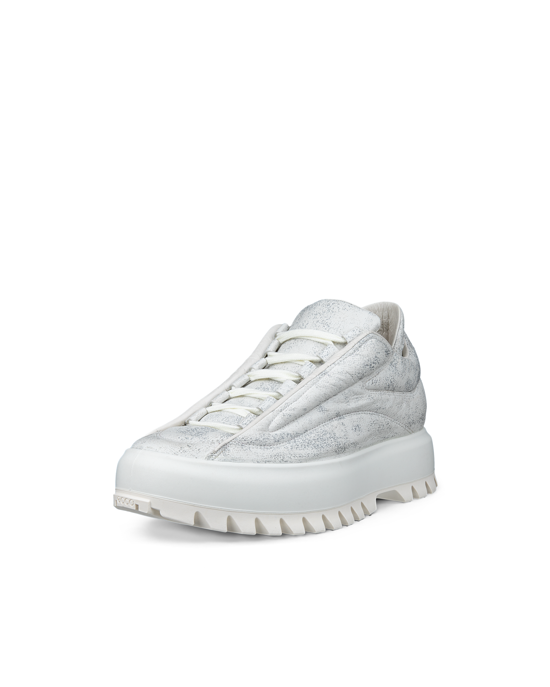 Men's ECCO® Street Ace RAL7000 Leather Sneaker - White - Main