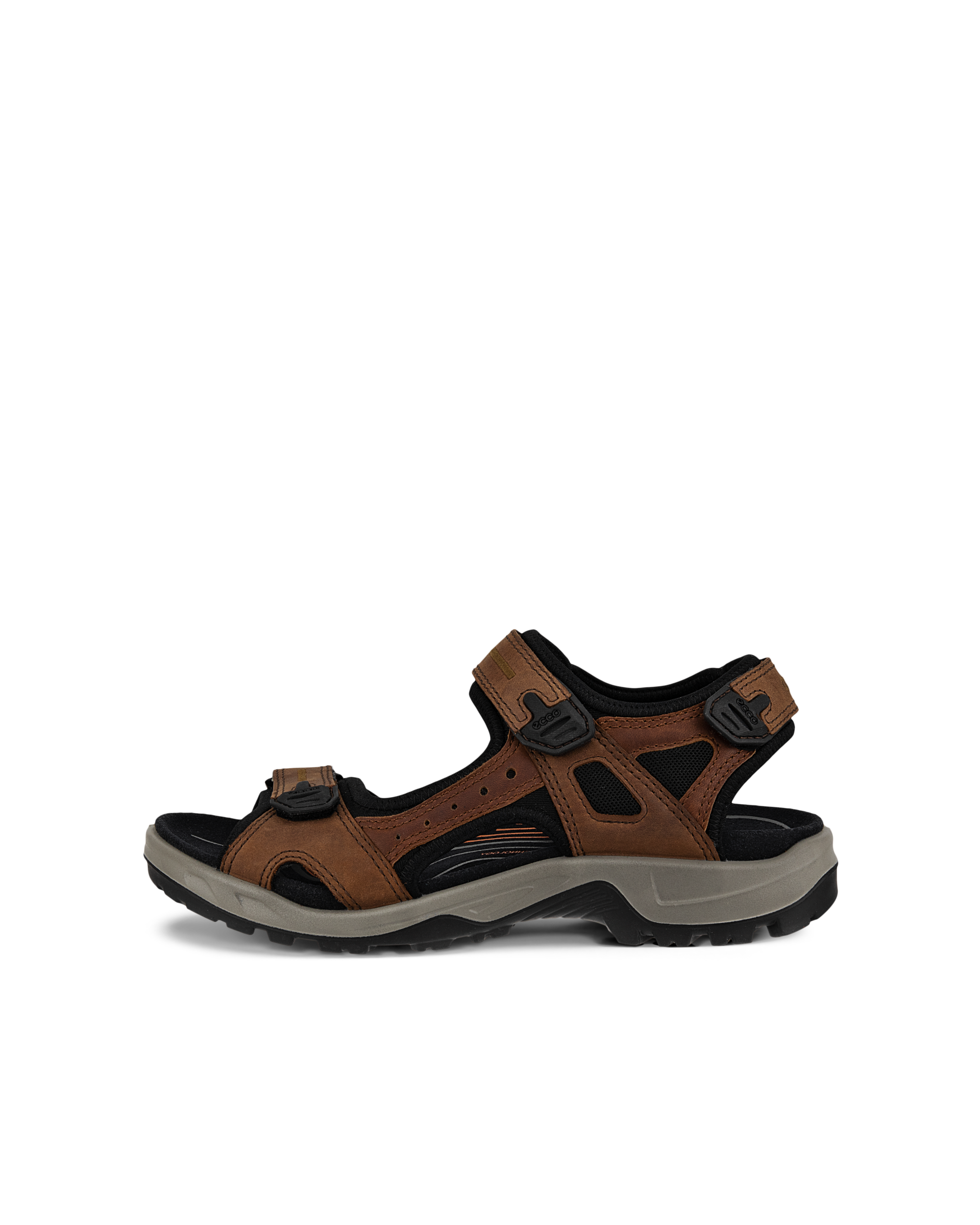 Men's ECCO® Offroad Yucatan Nubuck Walking Sandal - Brown - Outside