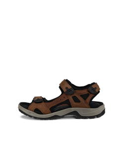 Men's ECCO® Offroad Yucatan Nubuck Walking Sandal - Brown - Outside