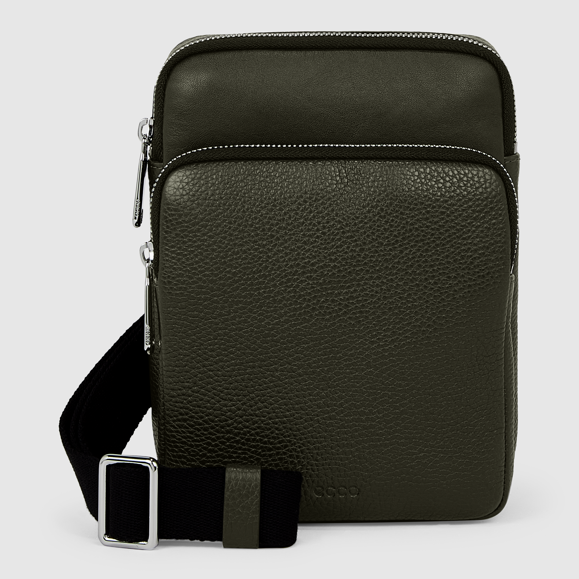 ECCO Textureblock Leather Crossbody Bag Black