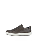 Men's ECCO® Soft 7 Nubuck Sneaker - Brown - Outside