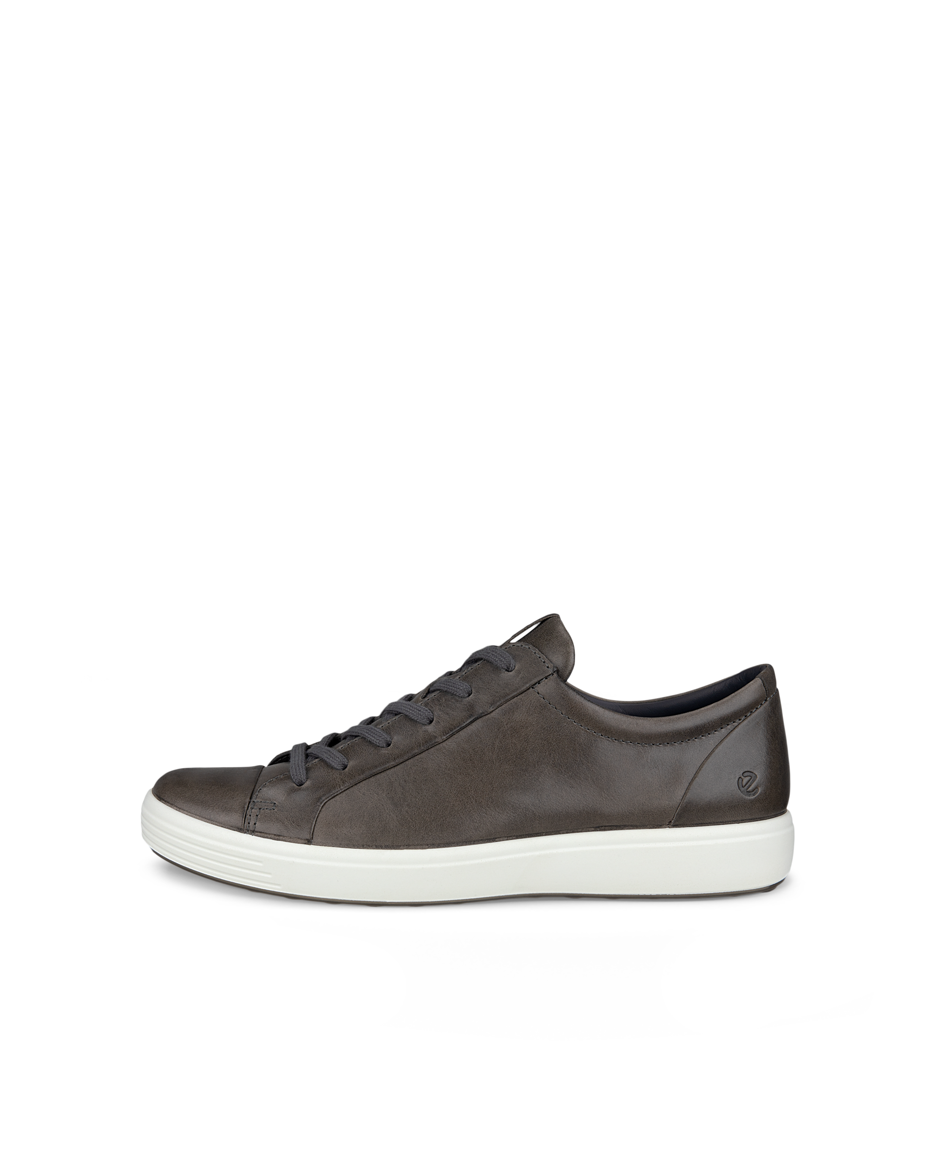 Men's ECCO® Soft 7 Nubuck Sneaker - Grey - Outside