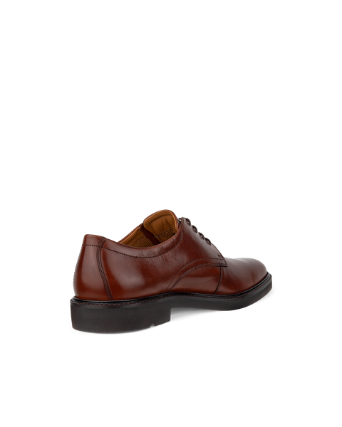 ECCO Men's Metropole London Derby Shoes - Brown - Back