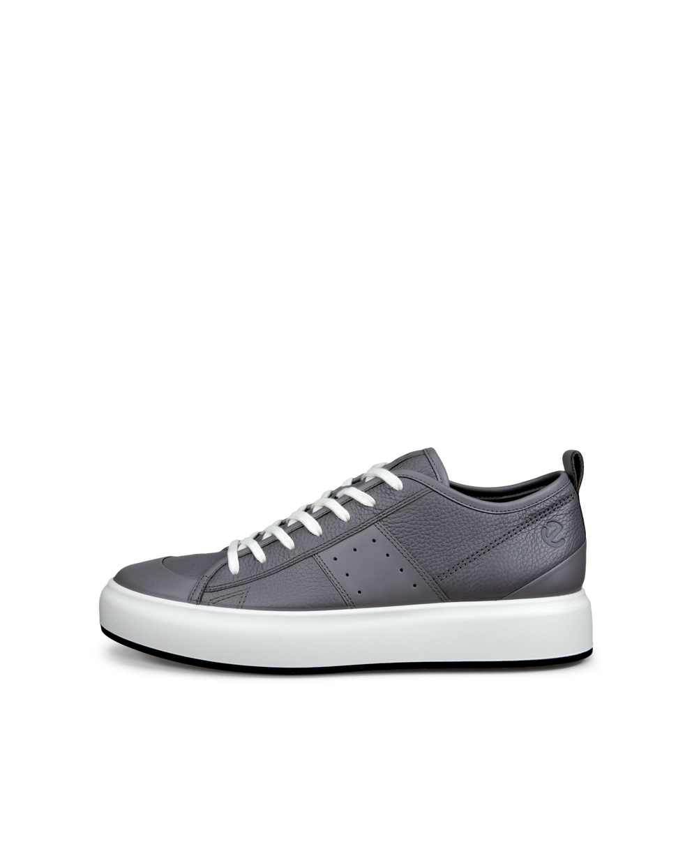 ECCO® Street Ace baskets en cuir pour homme - Gris - Outside