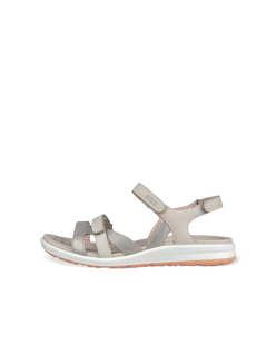 ECCO® Cruise II sandale plate en nubuck pour femme - Gris - Outside