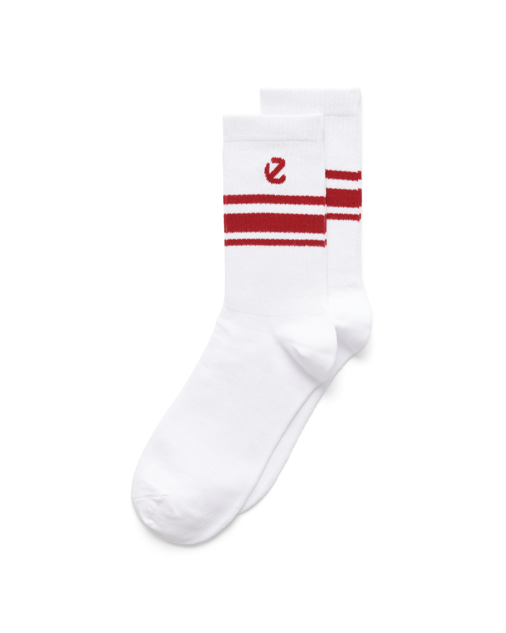 ECCO® Retro Mid-Cut Socks (2-Pack) - White - Detail-2