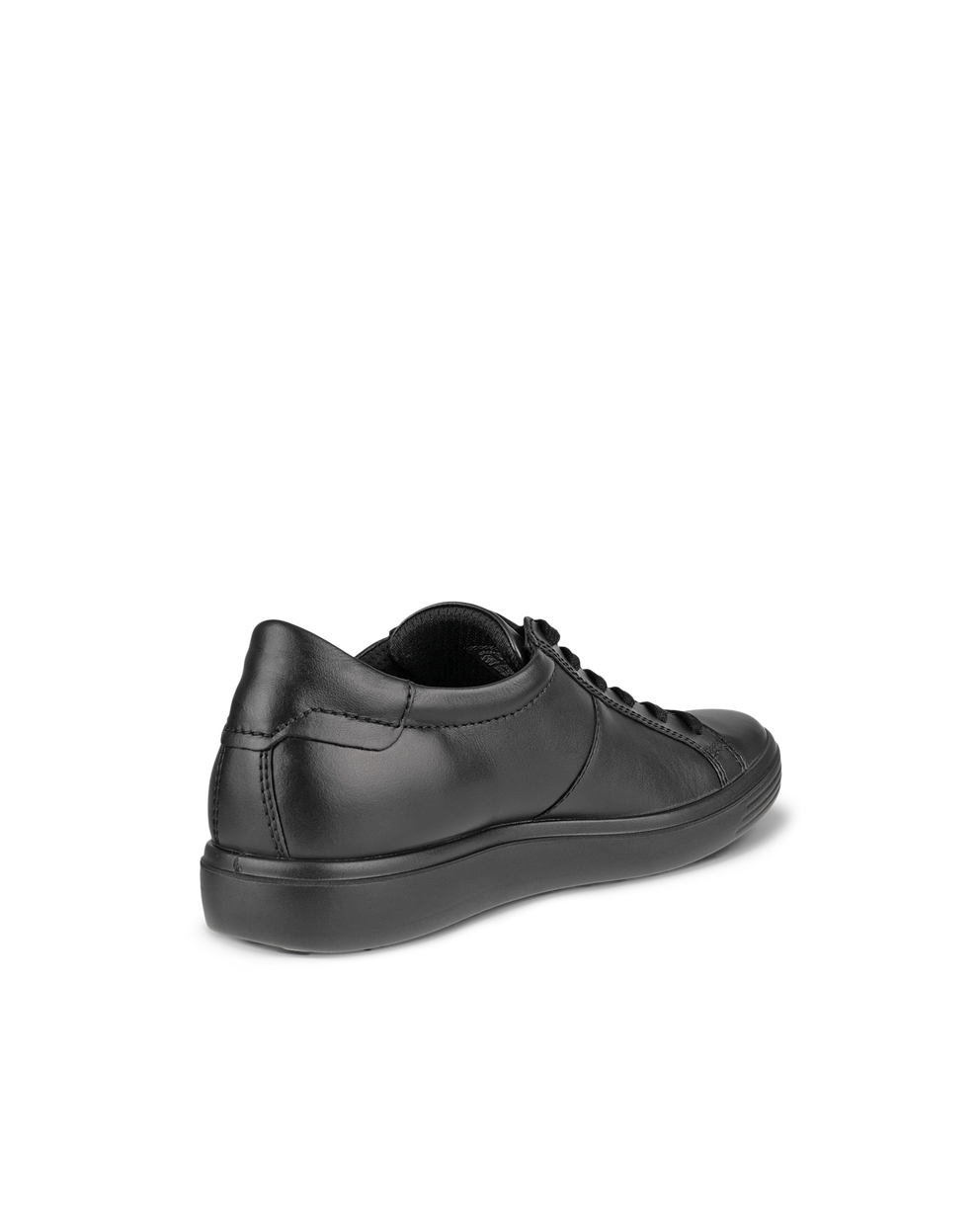 Women's ECCO® Soft Classic Leather Sneaker - Black - Back