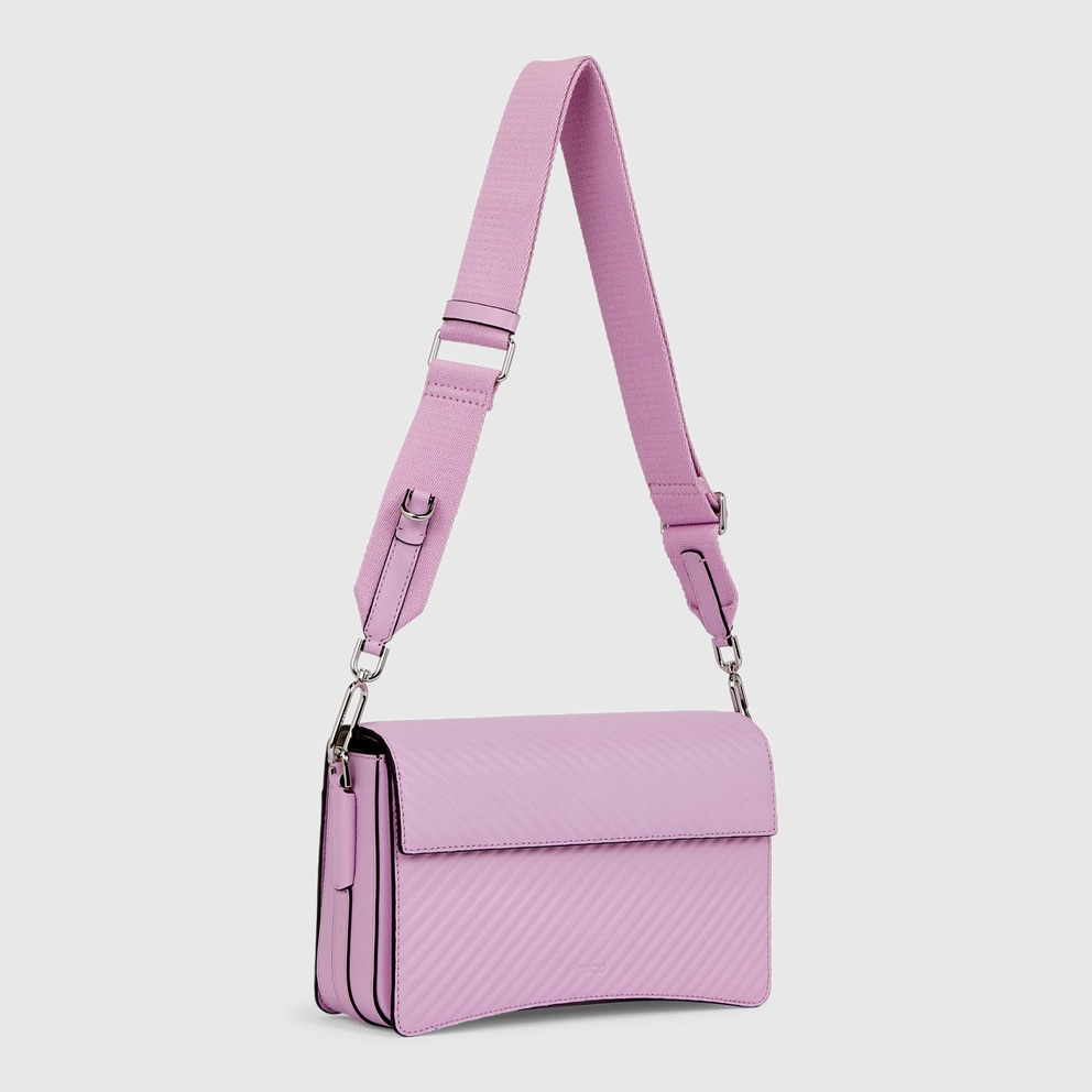 ECCO® Groove Leather Pinch Crossbody Bag - Pink - Main