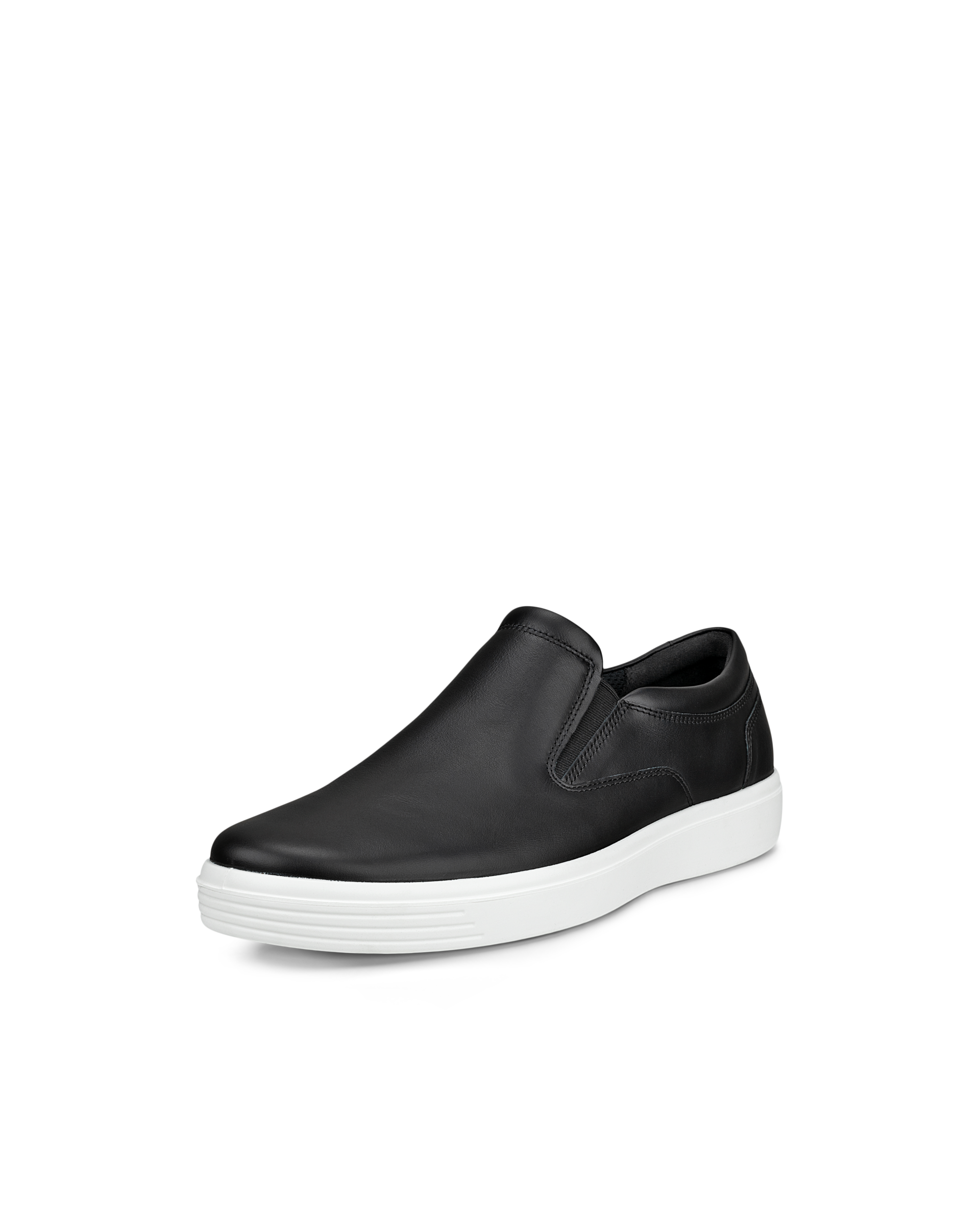 Men's ECCO® Soft Classic Leather Slip-On - Black - Main