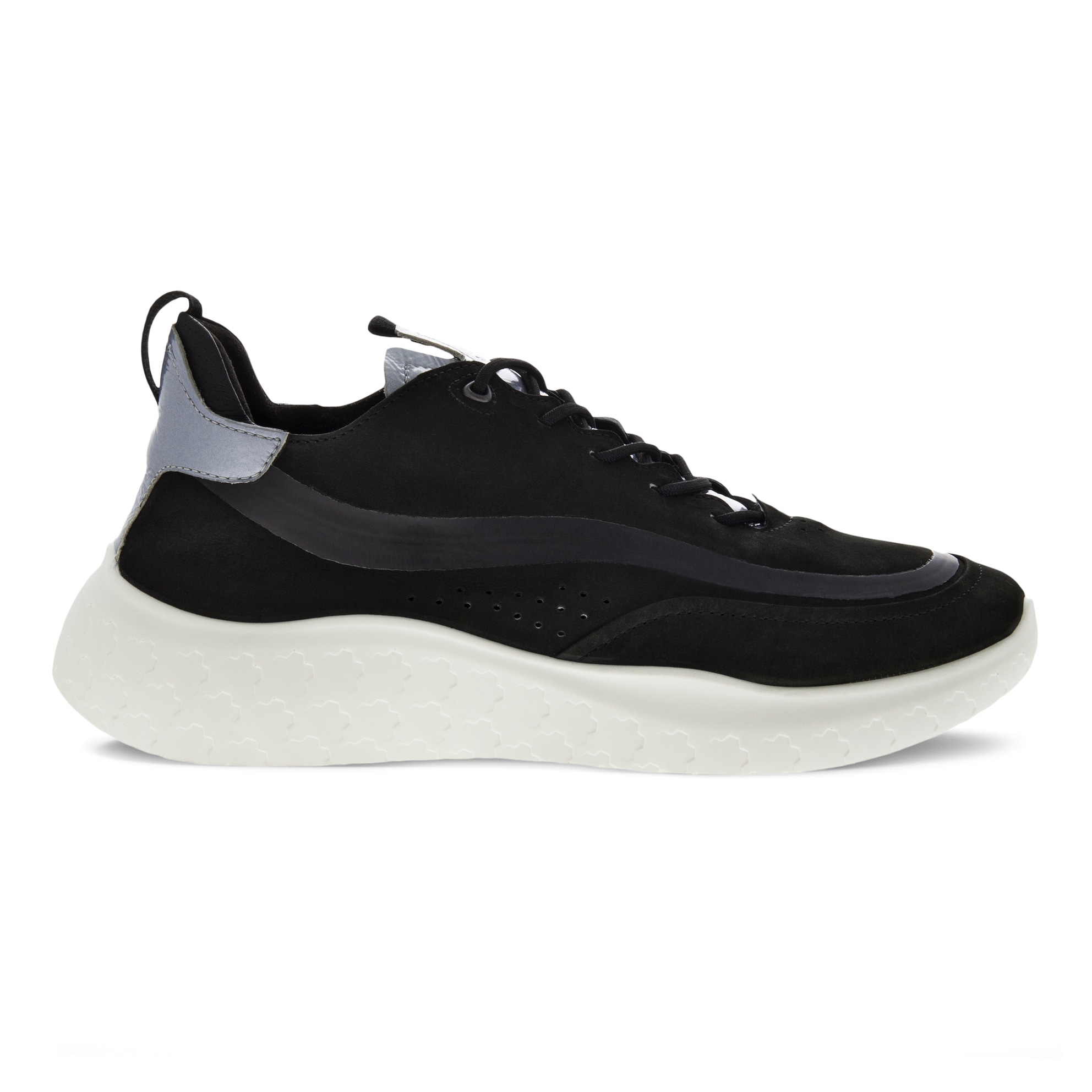 Men's ECCO® Therap Nubuck Sneaker - Black - Outside