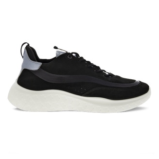 Men's ECCO® Therap Nubuck Sneaker - Black - Outside