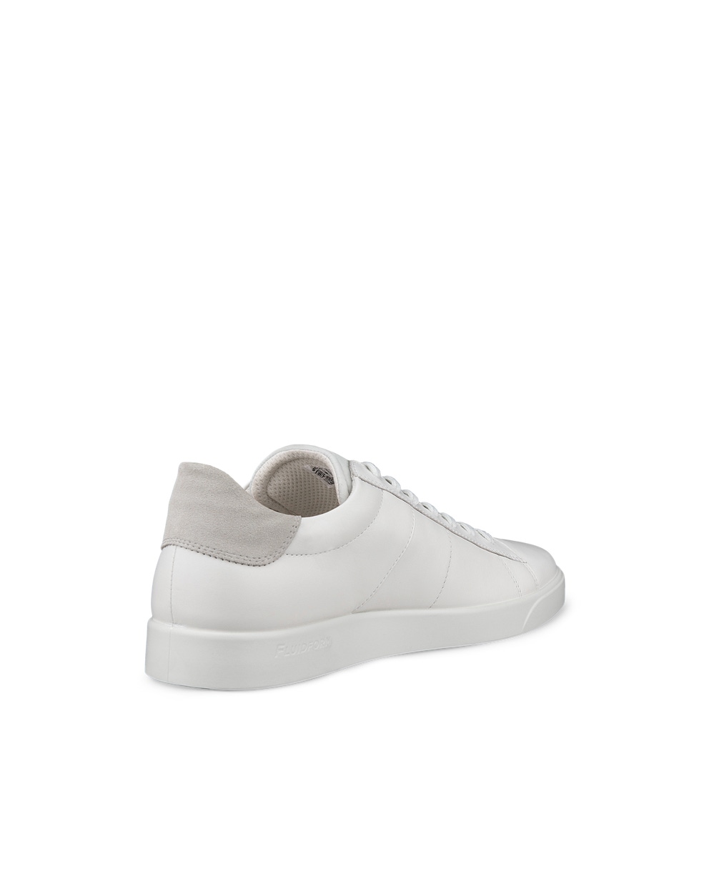 Men's ECCO® Street Lite Leather Sneaker - White - Back