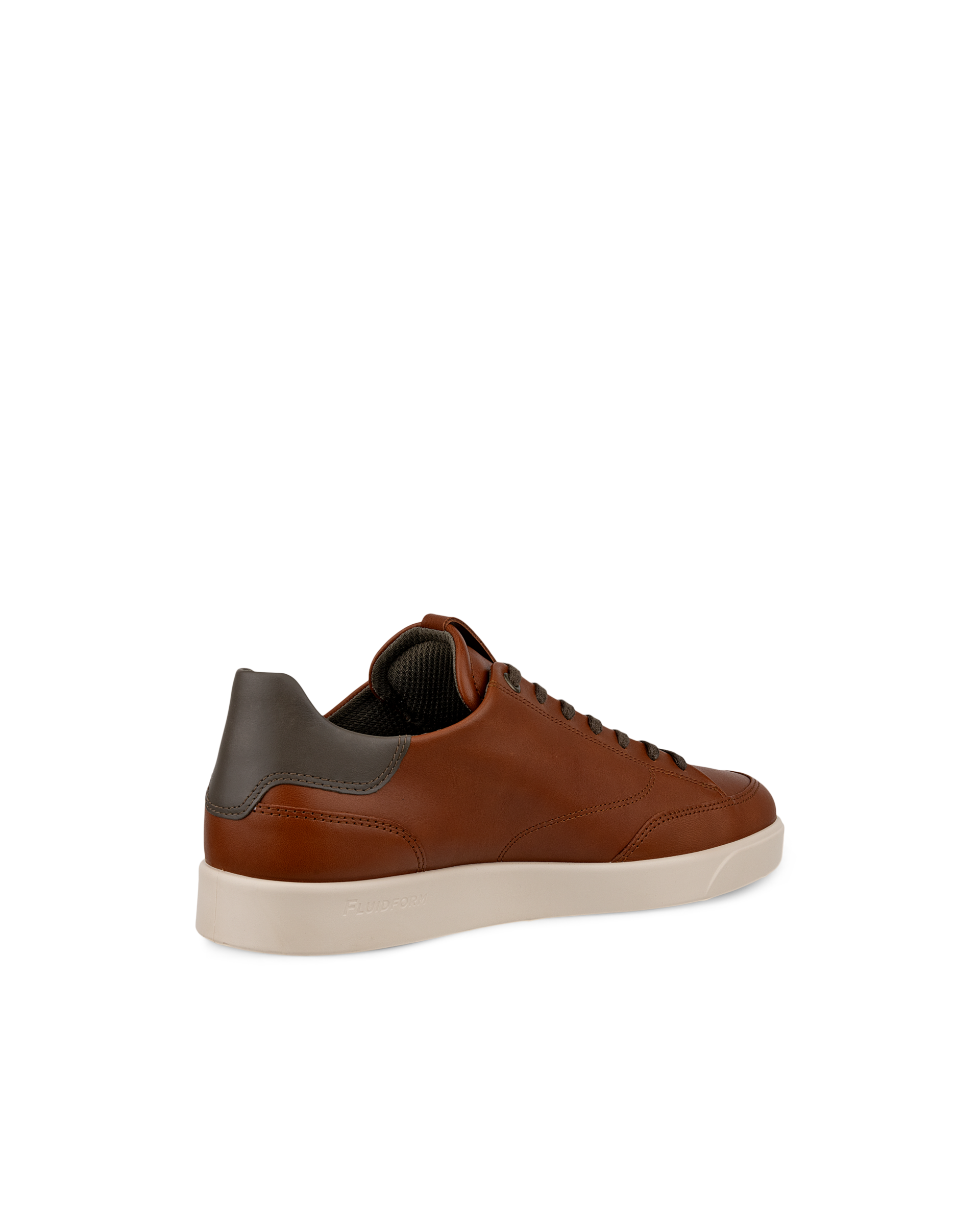 Men's ECCO® Street Lite Leather Sneaker - Brown - Back