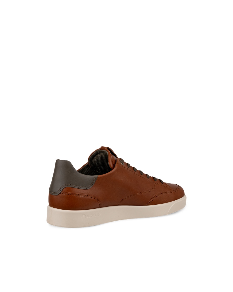 Men's ECCO® Street Lite Leather Sneaker - Brown - Back