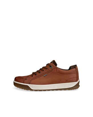 Men's ECCO® Byway Tred Nubuck Gore-Tex Lace-Up Shoe - Brown - Outside