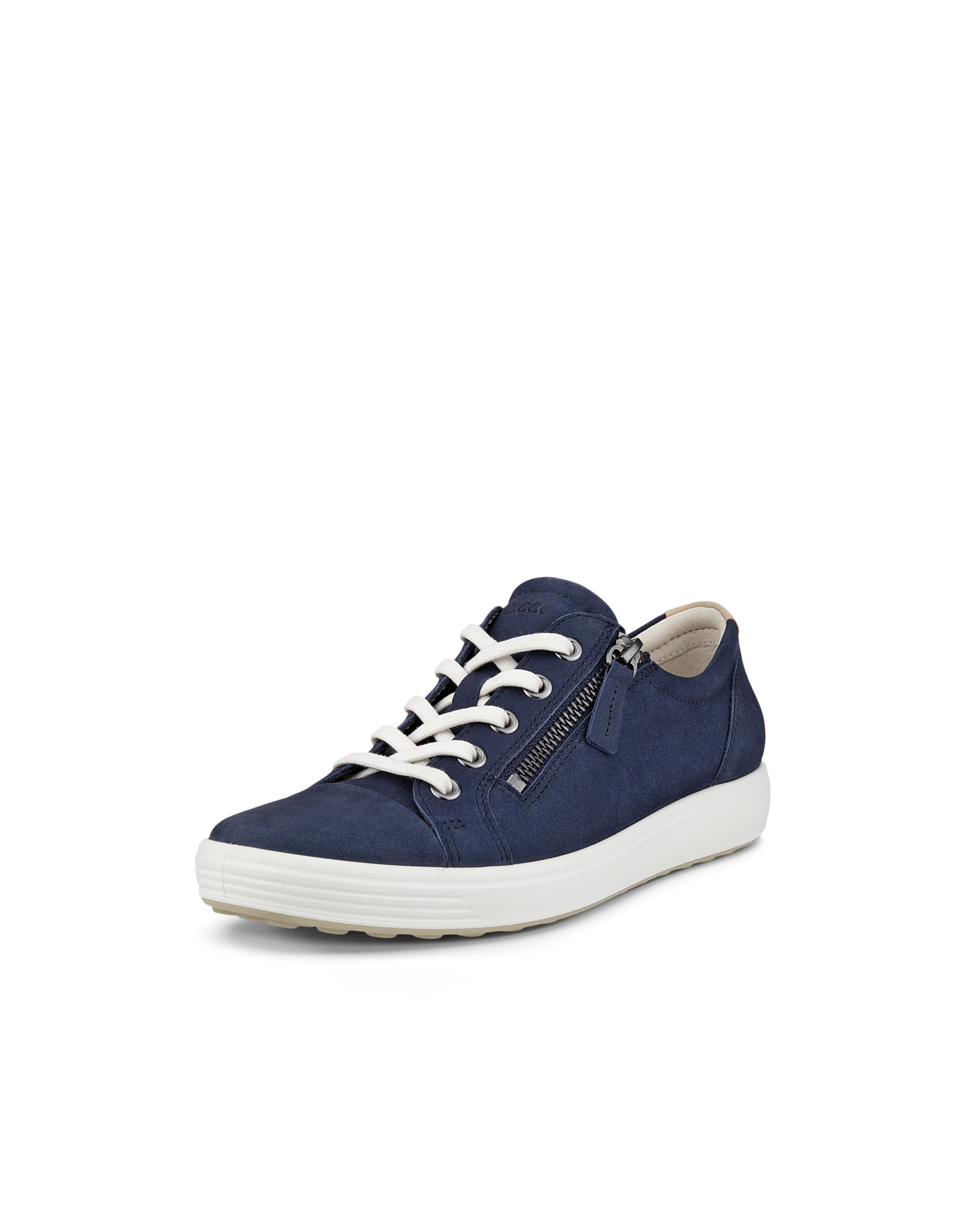 Women's ECCO® Soft 7 Nubuck Sneaker - Blue - Main