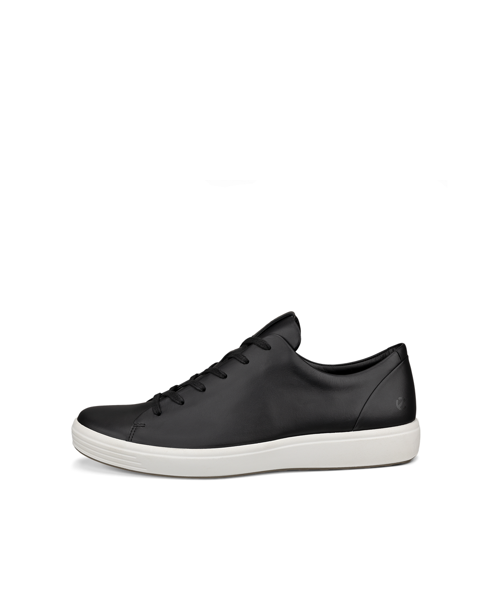 Men's ECCO® Soft 7 Leather Lace-Up Shoe - Black - Outside