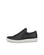 Men's ECCO® Soft 7 Leather Lace-Up Shoe - Grey - Outside