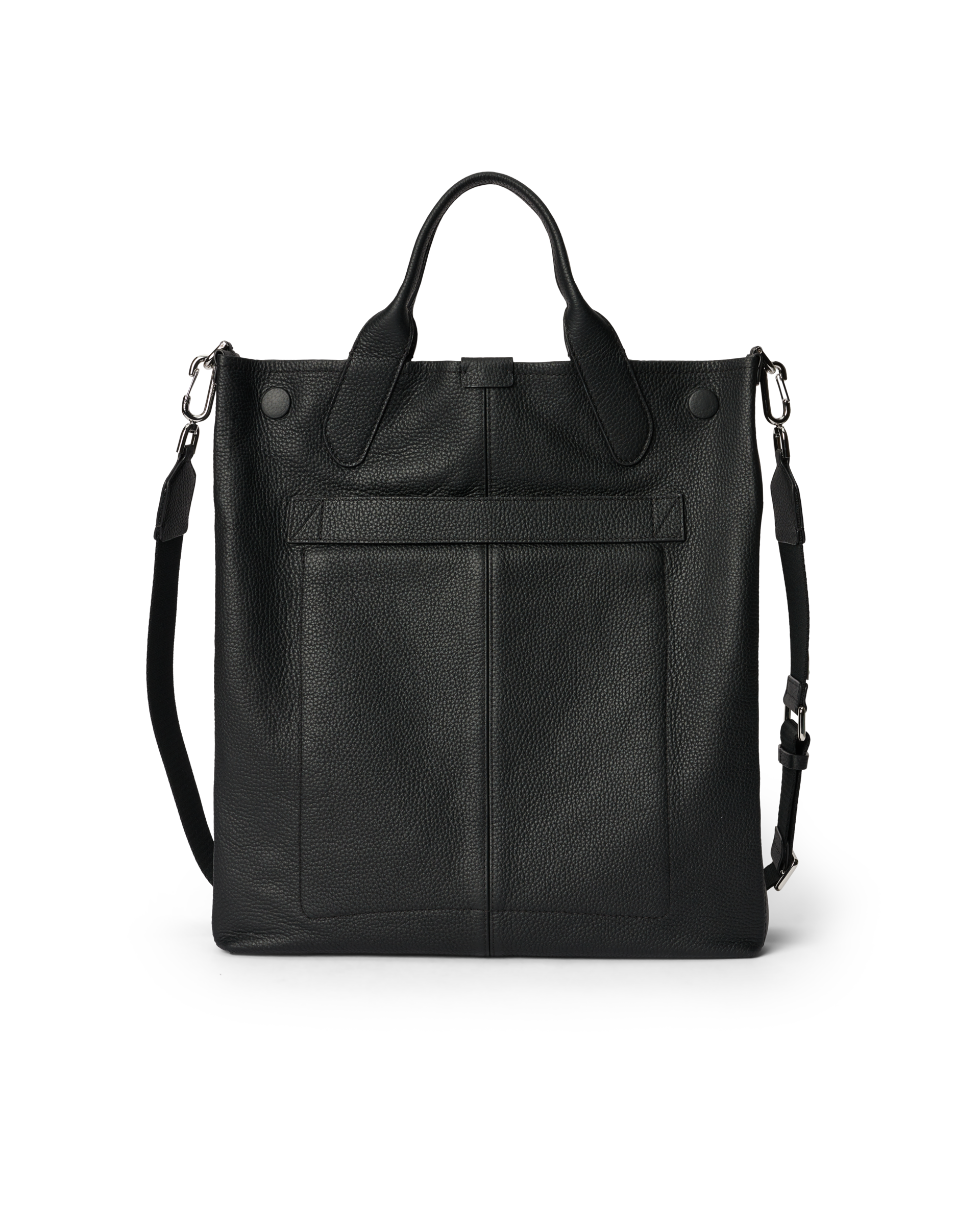 ECCO® Tote Soft North-South Leather Tote Bag - Black - Back