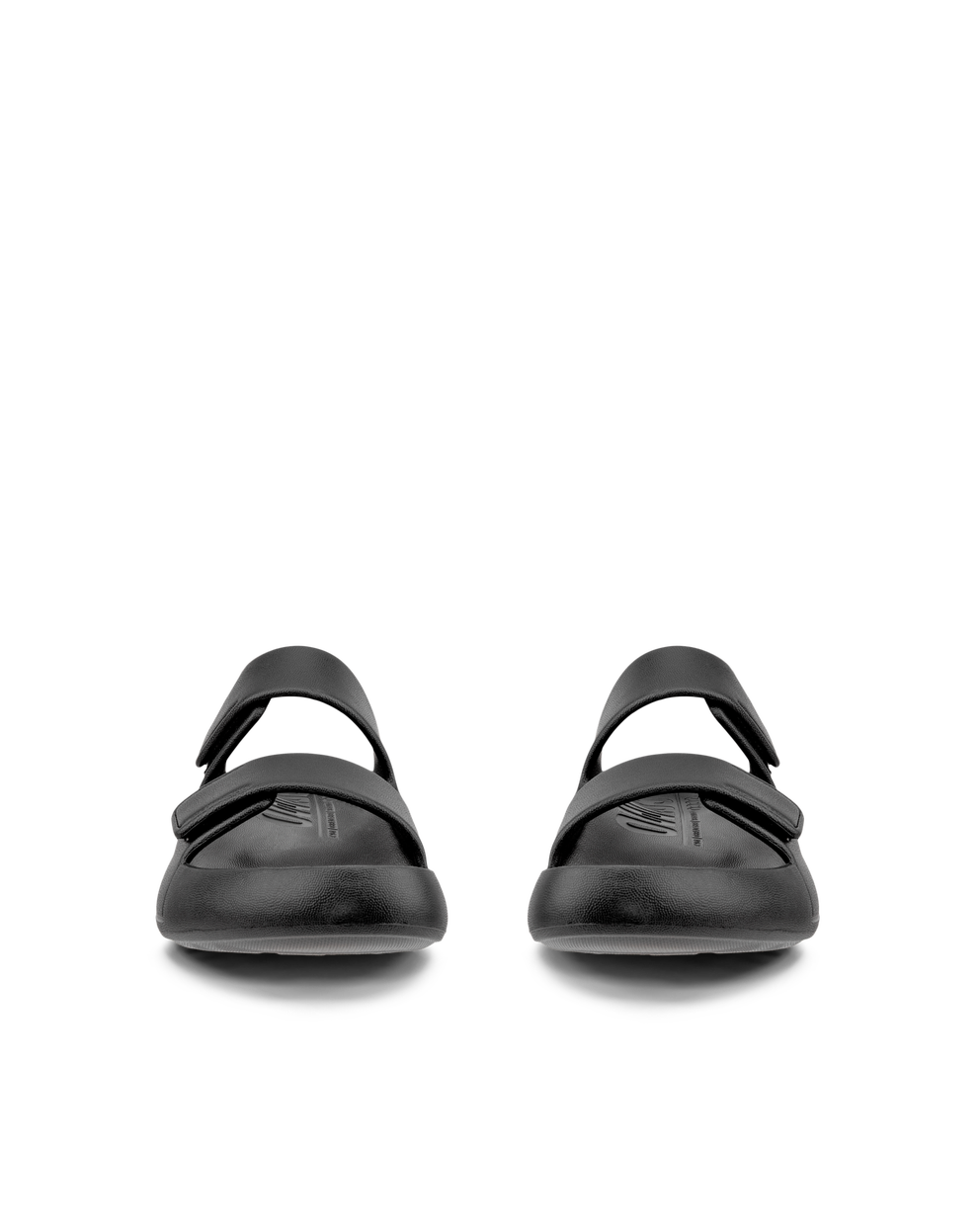 Unisex ECCO® Cozmo E Two Strap Sandal - Black - Front pair