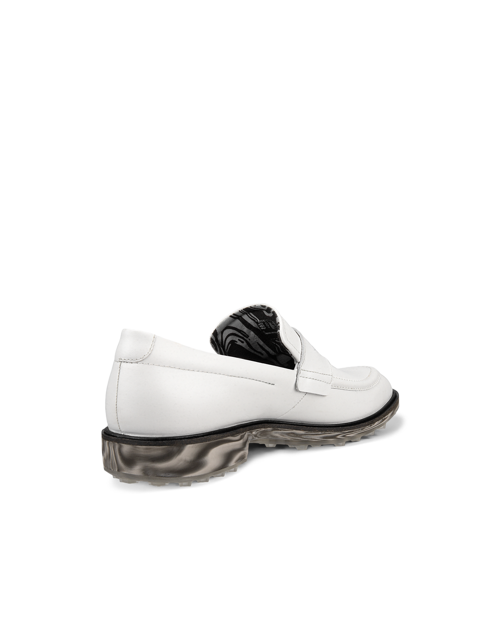 남성 ECCO® Golf Classic Hybrid 가죽 골프 슈즈 - White - Back