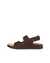 Men's ECCO® Cozmo Nubuck Two-Strap Sandal - Brown - Outside