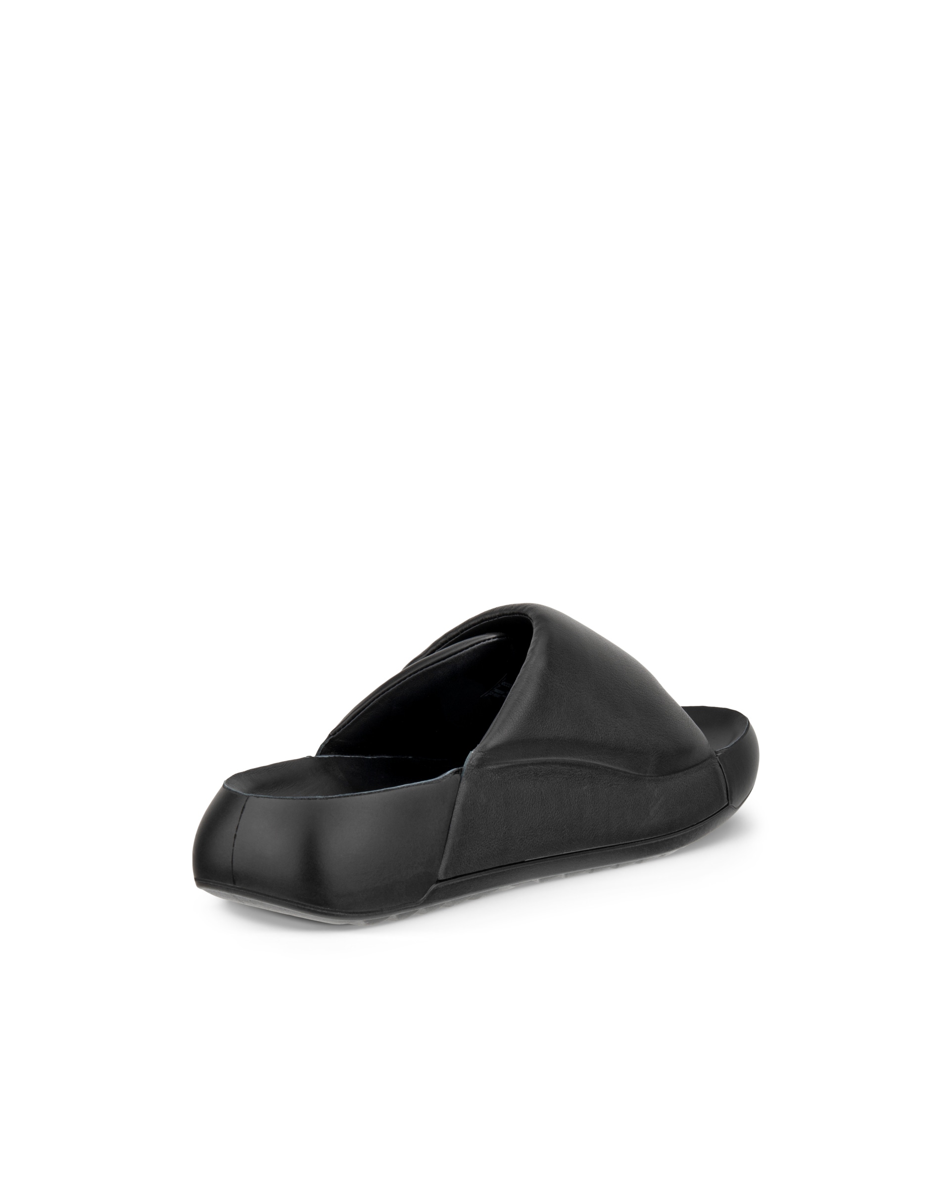 Women's ECCO® Cozmo Platform Leather Sandal - Black - Back