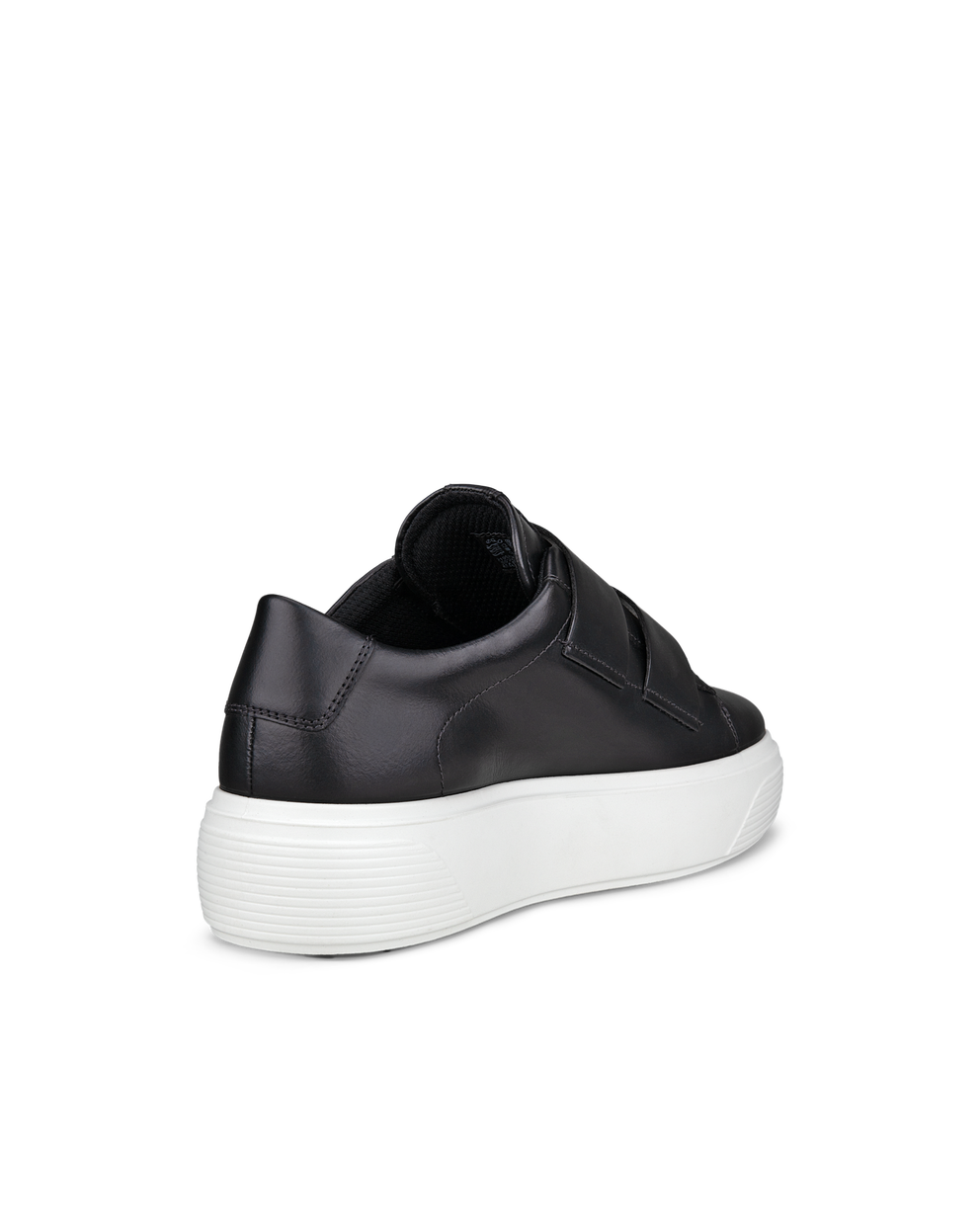 Women's ECCO® Street Platform Leather Sneaker - Black - Back