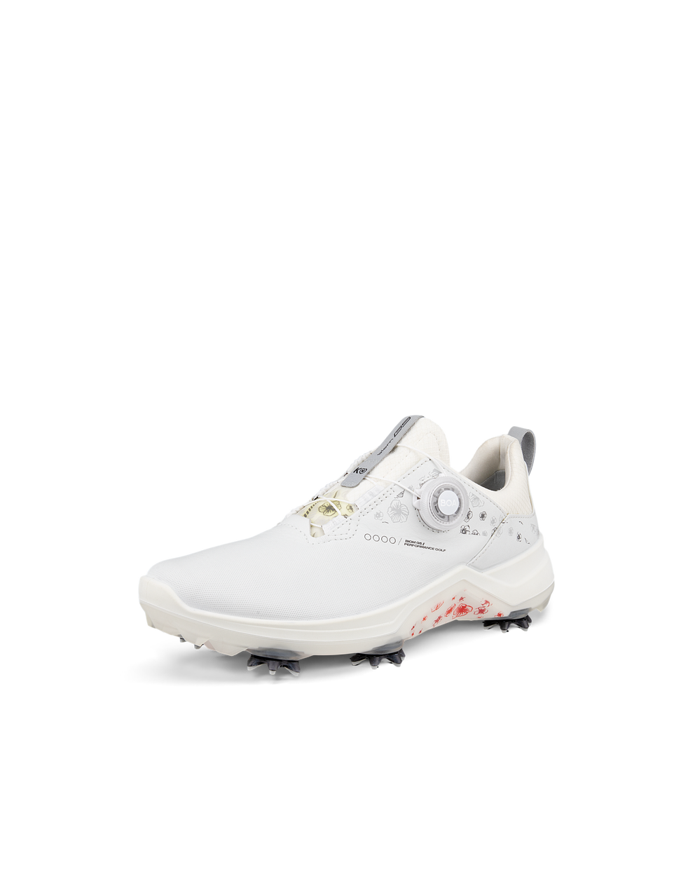 Ladies ECCO® Golf Biom G5 Leather Gore-Tex Cleats - White - Main