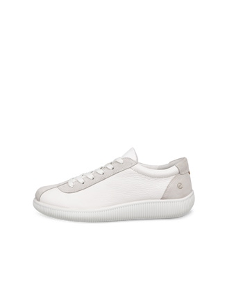 Women's ECCO® Soft Zero Leather Sneaker - White - Outside